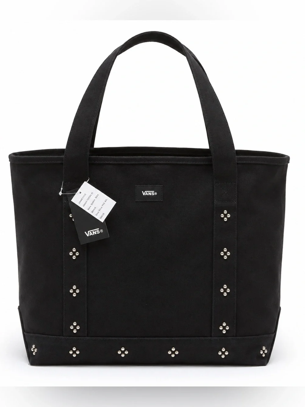 Vans Studded Pergs Tote Bag Canvas Shoulder Bag Black, Rare